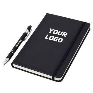Sy038 Wholesale Logo Diary <b>Notepad</b> Printed Brand A5 Journal Promotion Custom Pu Student Notebook With Pen Holder - Product Image 1