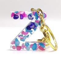 Porte-clés Alphabet en résine, 1 pièce, vente directe d'usine, bon marché, vente directe