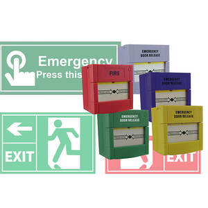 Bouton d'alarme incendie adressable SOS, bouton de déclenchement de panique d'urgence, bouton de sortie, interrupteur à un seul pôle, réinitialisable, point d'appel vert en ABS - Product Image 3