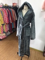 Peignoir en polaire doux et épais avec capuche, absorbant, pour femme, idéal pour la maison, l'hôtel et le spa - Vente en gros