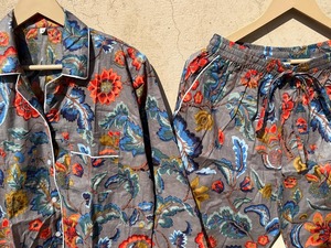 Conjunto de Pijama de Algodón Hecho a Mano, Traje de Dormir para Mujer, Conjunto de Pijama con Estampado Floral, Ropa de Estar por Casa Corta y Cómoda, Conjuntos de Pijama, Regalo de Navidad - Product Image 6