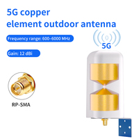 Antena Omnidireccional de Cobre de Alta Ganancia, Vertical, para Exteriores, de Largo Alcance 5G, Resistente al Agua, para Recepción de Señal de Módem CPE y Router