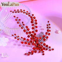 YouLaPan Peigne à cheveux gothique en strass, fait à la main, exquis, pour mariages, banquets, danses, fêtes, accessoires pour cheveux YXA231
