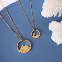 Collar con Colgante en Forma de Montaña y Olas del Océano de Janice Jewelry, un Juramento de Amor Eterno, Conjunto de Joyería 2023