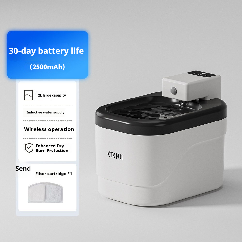 Noir et blanc [Minuterie à capteur intelligent 2 500 mAh] Filtre gratuit inclus