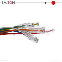 Kabel Patch ramping, kabel Ethernet Cat6 jaringan Ultra tipis 15cm 30cm 50cm 1m 2m Cat6A 10G UTP