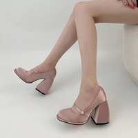 Chaussures à bout rond pour jeunes femmes, escarpins de danse à bout carré, épais, vente en gros, sandales d'été, style fée marie