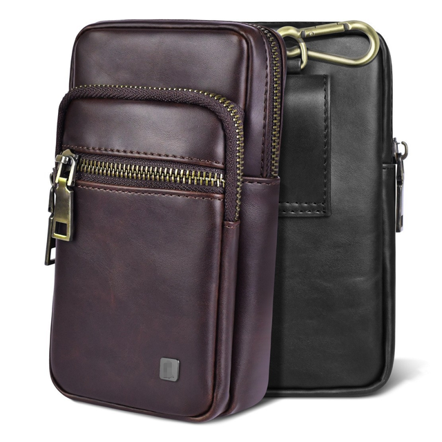 Natural Leather Eco-Friendly Case Customizable Color Mobile Phone Pouch