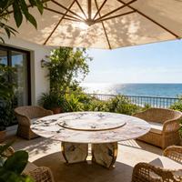 Luxuriöser Esstisch aus natürlichem weißem Marmor, modernes, elegantes Herzstück für Küche und Esszimmer