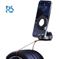 Support de téléphone magnétique puissant en alliage de zinc pour voiture, adsorption par vide, aimant puissant, rotation à 360° pour iPhone, bureau, voiture, salle de bain, salle de sport