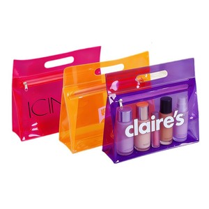 Custom Frosted PVC & EVA Travel Toiletry Bag with Zipper & Handle Cosmetic Storage Bag - Product Image 4