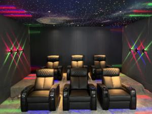 Sofá reclinable VIP individual de lujo, reposacabezas <span class=keywords><strong>el</strong></span>éctrico, asiento de <span class=keywords><strong>película</strong></span> de cuero genuino para cine en casa, <span class=keywords><strong>sótano</strong></span>, teatro, Hotel - Product Image 2