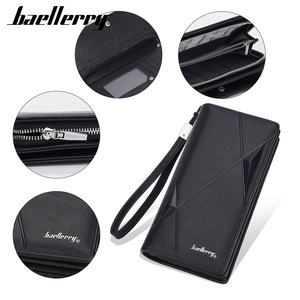 กระเป๋าสตางค์ใบยาวสำหรับผู้ชายแบรนด์ Baellerry สีดำ แบบมีซิปอเนกประสงค์ ใช้ได้ทุกวันสำหรับธุรกิจ - Product Image 3