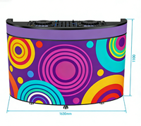 Écran LED portable et pliable P1.5 P2.5 pour DJ avec flight case pour scène de club, discothèque, location 3D