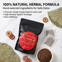 Teh perut datar pelangsing Herbal detoks teh Moringa 28-hari untuk menurunkan berat badan, bakar lemak perut, dan dukungan metabolisme