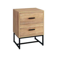 Table de chevet en bois à 2 tiroirs, sur mesure, style moderne