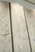 Panneaux muraux en soie imperméables personnalisés de luxe pour salle à manger et salon, revêtement intérieur moderne