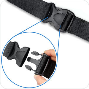 Cojín de Soporte Lumbar de Espuma Viscoelástica, 17.5 Pulgadas de Alto, 28 cm de Ancho, Almohada para Respaldo de Asiento de Coche u Oficina, Color Negro - Product Image 3