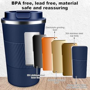 Insulated Coffee Tumblers with Flip Lid 12oz/17oz, Stainless Steel Travel Coffee Mug Leak Proof Vacuum Insulated Coffee Mug - Product Image 4