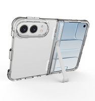 Coque de téléphone transparente en TPU PC à couverture intégrale pour iPhone Duo Fold avec béquille antichoc