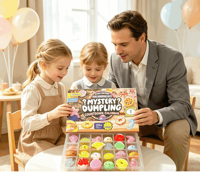 Boîte Mystère de Jouets Anti-Stress Squishy Poke Fidget, Calendrier de l'Avent Thème Pâtisserie, Cadeau Surprise pour Enfants