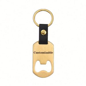 Llavero Abridor de Botellas de Acero Inoxidable con Hebilla de Cuero PU, Logotipo Grabado con Láser, Regalo Promocional Personalizable - Product Image 5