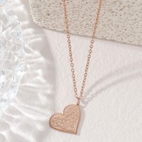 Collier en acier inoxydable avec inscription calligraphique en arabe islamique « Love Heart Ayatul Kursi Allah Coran Ramadan »