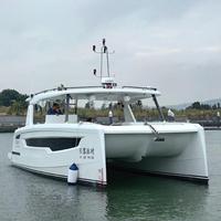 Catamaran de luxe de 40 pieds (12,36 x 4,9 m) avec moteur hors-bord de 1 x 250 CV pour les excursions en haute mer, les croisières, les visites touristiques, la pêche et les loisirs