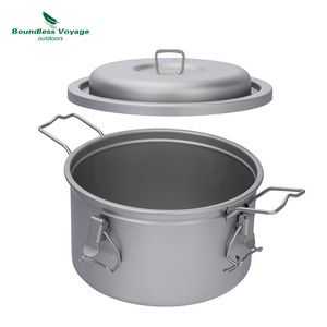 Pentola da <span class=keywords><strong>Campeggio</strong></span> per Cucinare all'Aperto, Pentola per Zuppa, Pentola per Stufati, Cuociriso di Grande Capacità per 4-6 Persone, Possibilità di Stampare Logo - Product Image 6