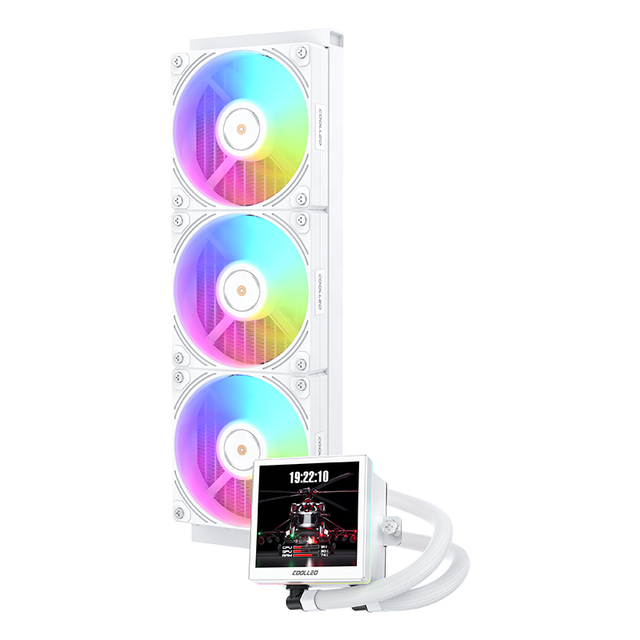 ICE EMPEROR VISION 360 WH Aluminum Heatsink Water Cooler Gaming Computer Case ARGB Intel LGA115X/1200/1700/1851 for AM4/AM5