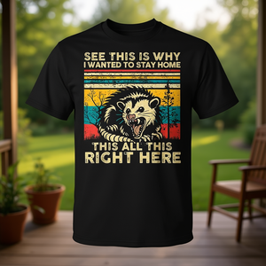 Vea, por eso quería quedarme en casa. Camiseta con estampado de todo esto. - Product Image 3