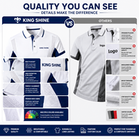 Polo de golf pour hommes en polyester tricoté extensible dans les 4 sens, anti-plis, uni, vierge, pour uniforme et broderie, vente en gros
