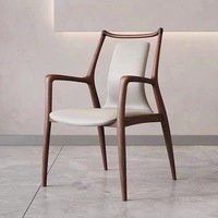 Table à thé de réception en bois massif chaise accoudoir nouvelle chaise de loisirs en frêne nordique chinois pour ensembles de salle à manger meubles de maison appartements