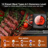 Termometer Daging Oven Dapur Pintar Digital BFOUR Pemenang Red Dot Award BBQ Grill 3 Probe OEM/ODM ABS untuk IP67 Temperatur