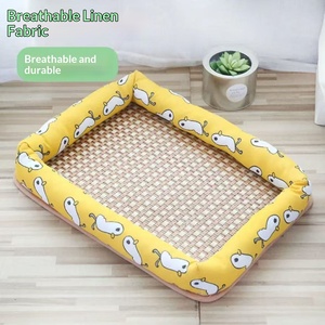 Tempat Tidur Hewan Peliharaan Modern Klasik Bentuk Persegi Panjang untuk Semua Musim, Alas Pendingin Musim Panas, Perlengkapan Tidur Kucing & Anjing, Perlengkapan Hewan Peliharaan Hangat Musim Dingin - Product Image 2