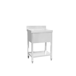 อ่างล้างจานสเตนเลสสตีลสำหรับงานหนัก VICTORY KITCHEN สำหรับใช้ในห้องปฏิบัติการ แบบอ่างเดี่ยว ขาเหลี่ยม พร้อมแผ่นกันน้ำกระเด็น - Product Image 6