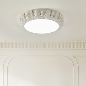 Plafonnier de chambre principale haut de gamme de style crème français, nouveau modèle 2023, design sculpté à spectre complet - Product Image 5