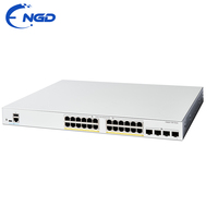 Nuevo Switch PoE+ Gigabit de 24 Puertos C1300-24P-4X, 195W, 4x10G SFP+ Uplink, Sin Ventilador, Layer 3, Gestionado, Apilable, para Oficina