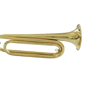 Precio correcto Focus Brand Professional Gold Lacquered Bugle Cuerpo de latón B-flat Tone Bugle OEM - Product Image 5