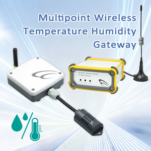 Capteur sans fil de température et d'humidité, station RF recevant les lectures des capteurs sans fil, téléchargement vers un centre via Internet ou réseau local - Product Image 1