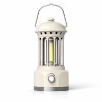 Lanterne de camping rechargeable JD-L800B COB avec variation d'intensité progressive Type-C, interrupteur rotatif, lumière suspendue pour tente extérieure