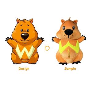 Nouveau design personnalisé mignon abeille en peluche avec ailes vente en gros doux dessin animé animal en peluche abeille peluche mascotte - Product Image 3