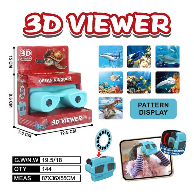 Science Educational Toys 3D Picture Viewer Toys Ocean View Machine Viewfinders for Kids