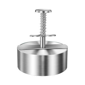 Presse à hamburgers et raviolis 2-en-1 en acier inoxydable à ressort pour hamburgers faits <span class=keywords><strong>maison</strong></span>, enveloppes de hamburgers et <span class=keywords><strong>mini</strong></span>-crêpes - Product Image 1