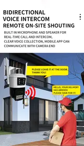 Überwachungs kamera Outdoor-Doppelobjektiv-WLAN-CCTV-Kameras mit 360 PTZ 2.4G WiFi-Heim überwachungs kamera