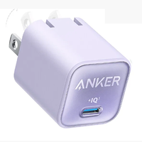 شاحن أنكر USB C GaN بقوة 20 واط، شاحن 511 (نانو 3) مع تقنية PIQ 3.0، شاحن سريع قابل للطي مع دعم PPS
