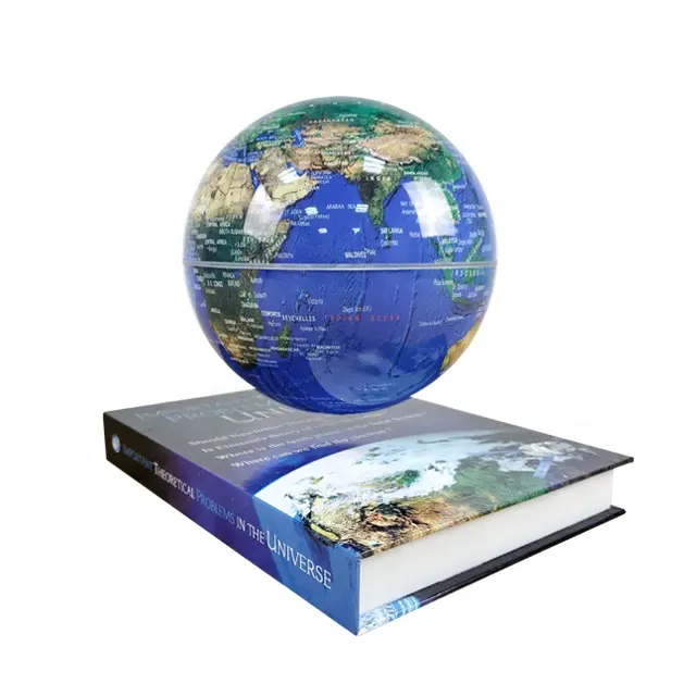 Modèle de bureau voyage du monde, carte du monde, décor d'impression en globe amincissant
