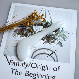 Bán buôn tự nhiên ngọc trắng đá gua SHA thiết lập cơ thể & massage mặt công cụ với con lăn Ngọc Bích - Product Image 2