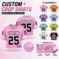Jersey Corto Personalizado de Manga Corta, Jersey de Fútbol Corto, Top de Malla a la Moda, Ropa Deportiva Urbana, Estilo Universitario Americano
