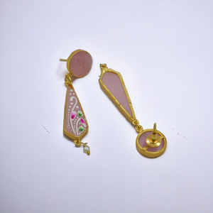 ต่างหูทองชุบทำมือแบบดั้งเดิม ปี 2025 ลายเพ้นท์มือ สำหรับเด็กหญิงและสตรี - Product Image 3